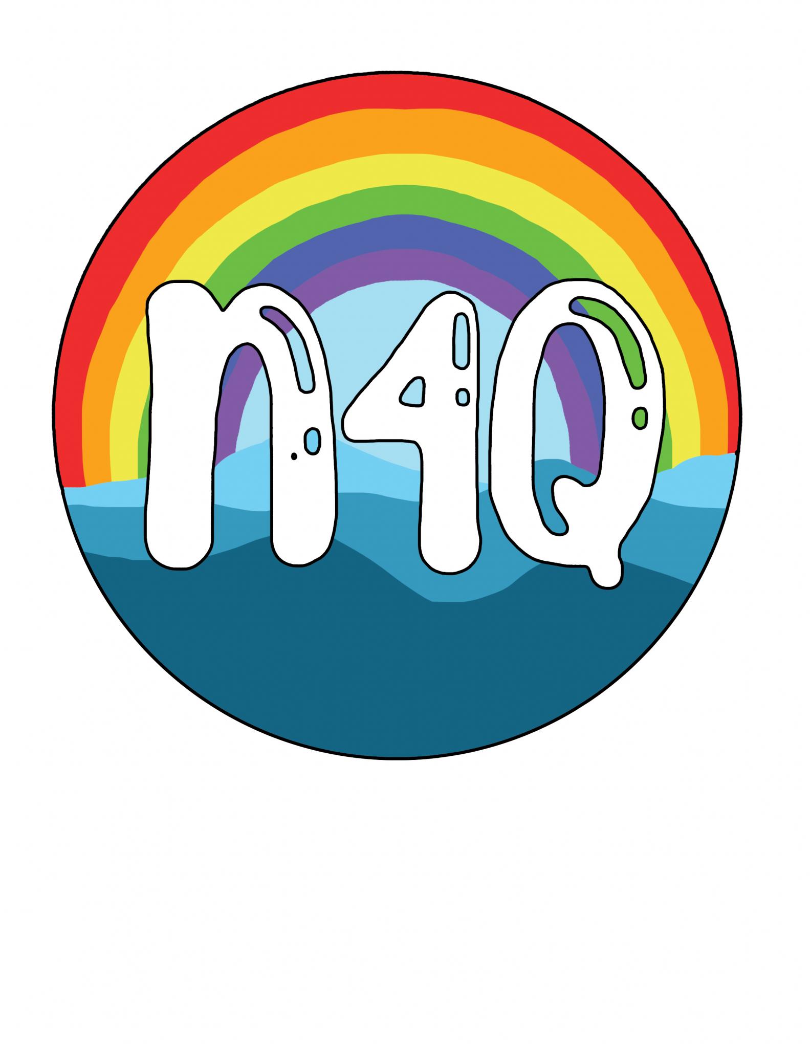 neers for queers logo - rainbow background, n4q foreground.